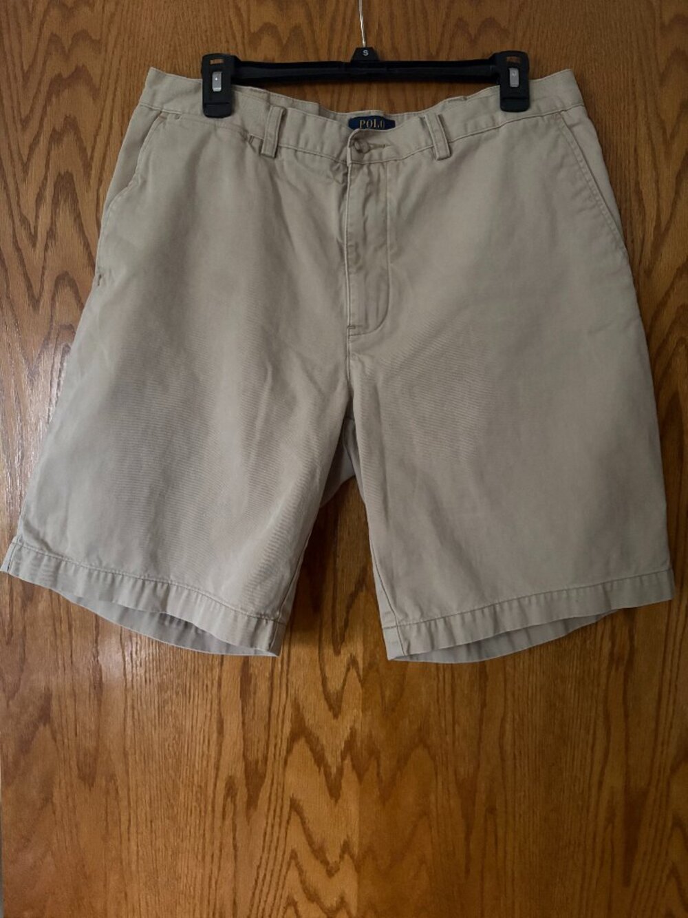 Polo Ralph Lauren Shorts Mens 34 Tan Chino Cotton Twill Flat Front Pockets